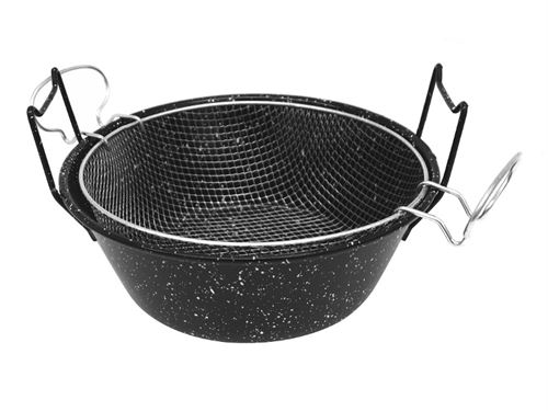 53020017 FRITADEIRA ESMALTE C/REDE 24CM