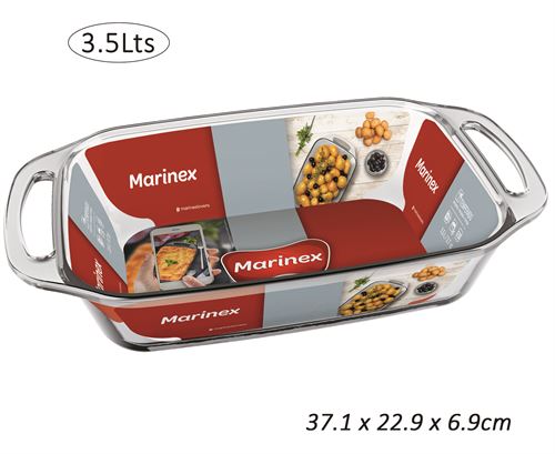86999 TRAVESSA P/FORNO VIDRO RECT. 3.5L 37,1X22,9X7CM
