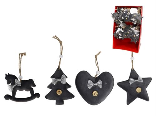 46568 PINGENTE FIG CINZA C/LAÇO 10CM 4SORT