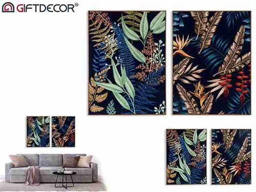 93172 QUADRO TROPICAL DOURADO 60X80CM SORT2