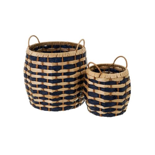 800408 S/2 CESTOS FIBRA NATURAL 34X35CM